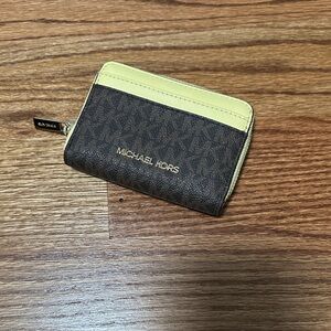 Michael Kors Two-Tone Brown and Yellow Wallet